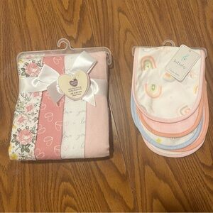 NWT burp clothes and receiving blankets